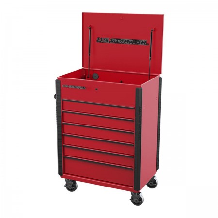 34 in. Full Bank Service Cart, Red
