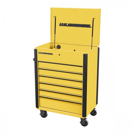 34 in. Full Bank Service Cart, Yellow