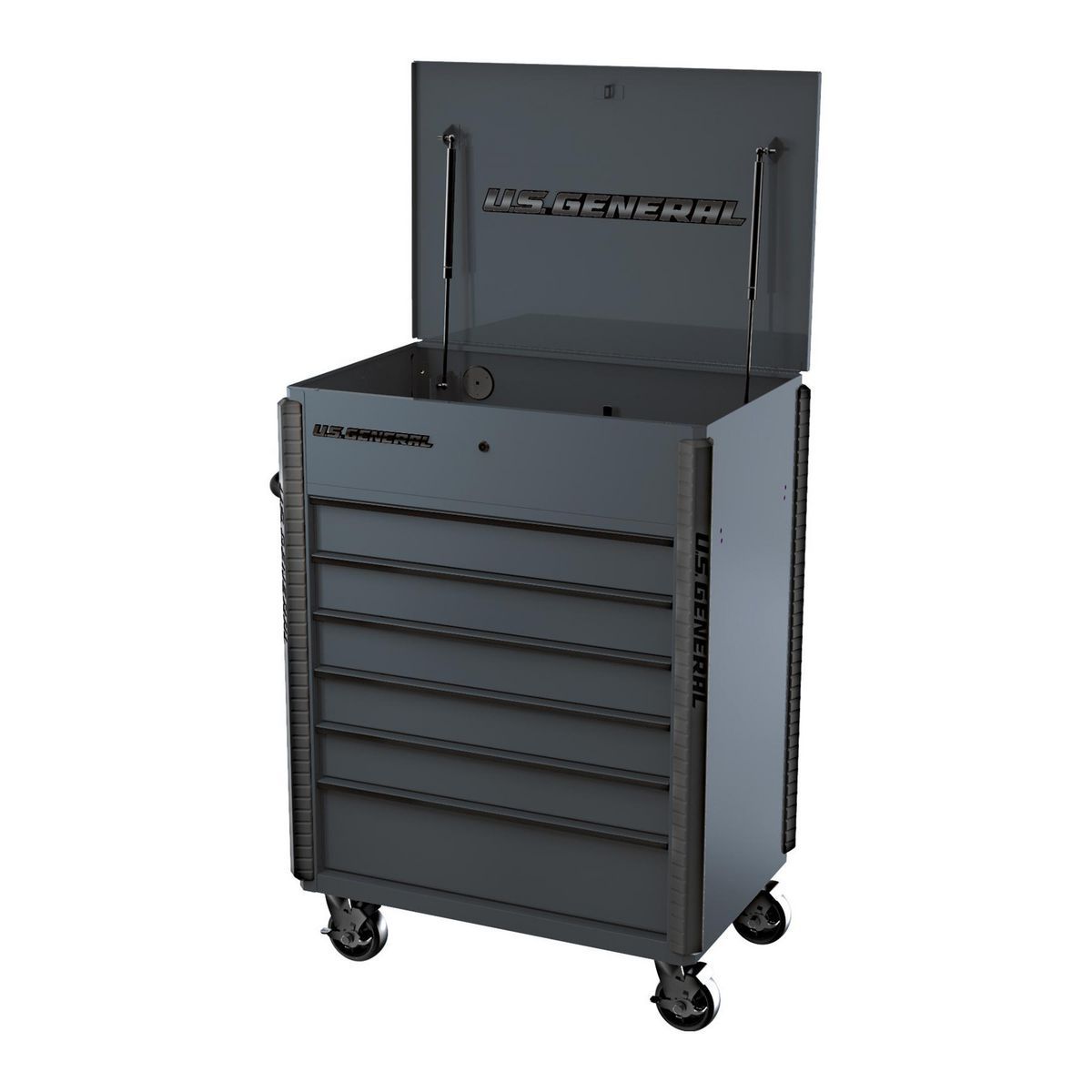 34 in. Full Bank Service Cart, Slate Gray