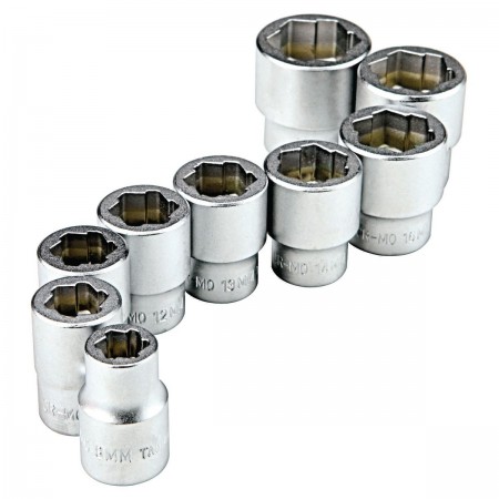 3/8 in. Drive Metric Bolt Extractor Socket Set, 9 Pc.