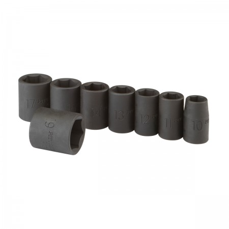 3/8 in. Drive Metric Impact Socket Set, 8 Pc.