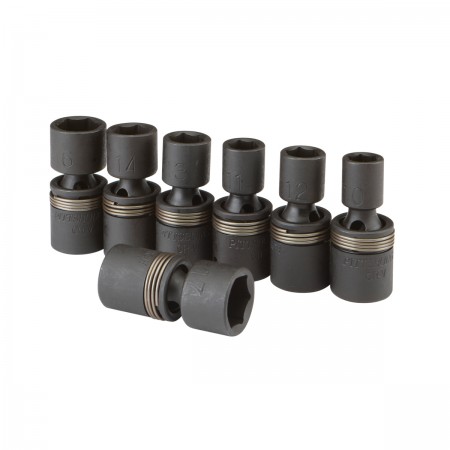 3/8 in. Drive Metric Impact Swivel Socket Set, 7 Pc.