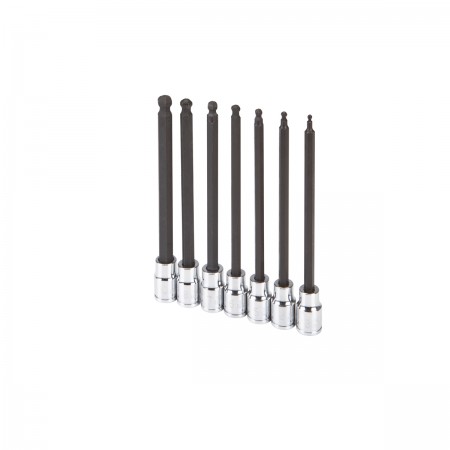 3/8 in. Drive Metric Long Reach Ball Head Hex Socket Set, 7 Pc.