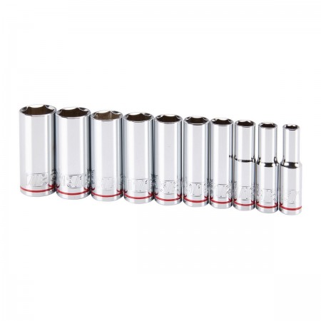 3/8 in. Drive SAE Chrome Deep Socket, 10 Pc.