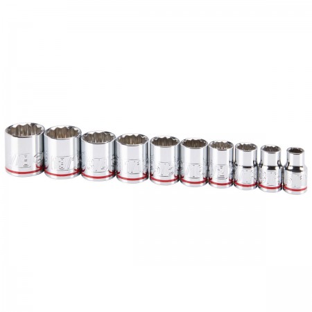 3/8 in. Drive SAE Chrome Socket Set, 10 Pc.