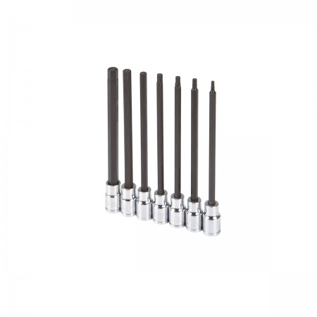 3/8 in. Drive SAE Long Reach Hex Bit Socket Set, 7 Pc.