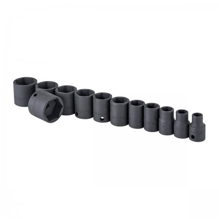 3/8 in.  Drive SAE Professional Impact Socket Set, 12 Pc.