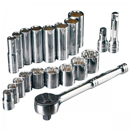 3/8 in. Drive SAE Socket Set, 21 Pc.