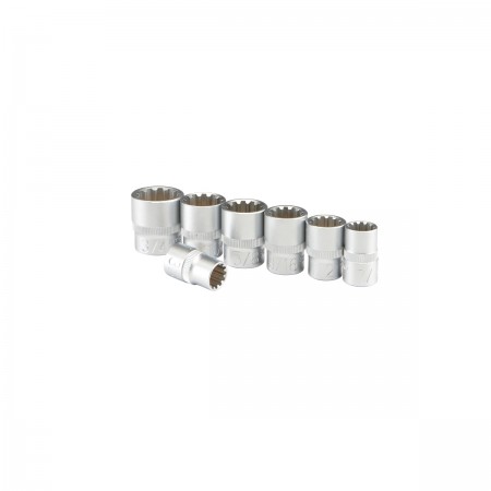 3/8 in. Drive SAE Spline Socket Set, 7 Pc.