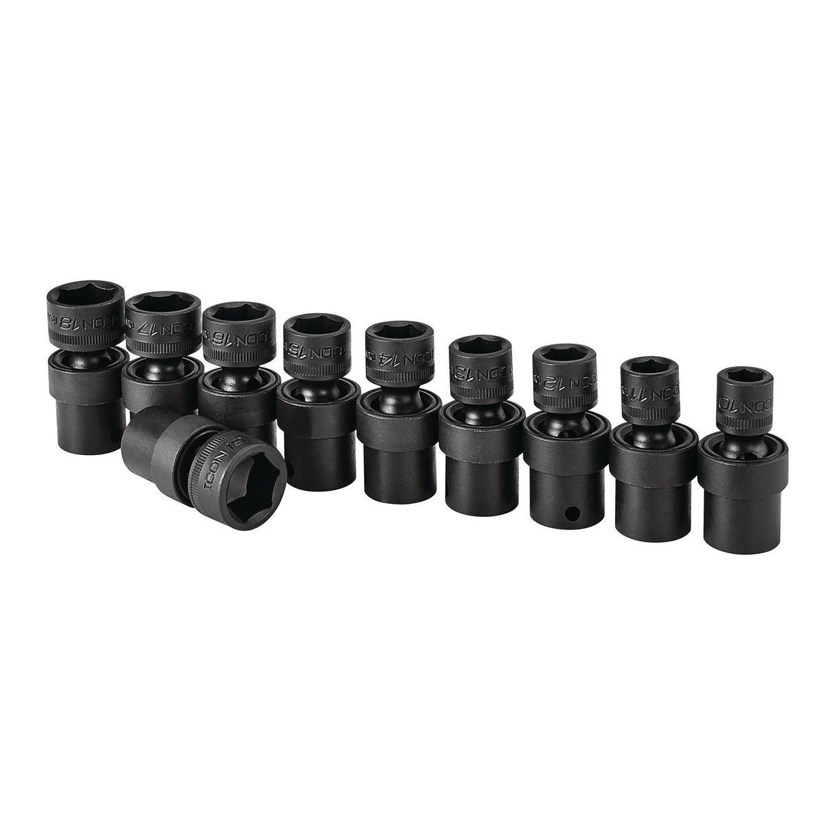 3/8 in. Drive Metric Impact Swivel Socket Set, 10-Piece