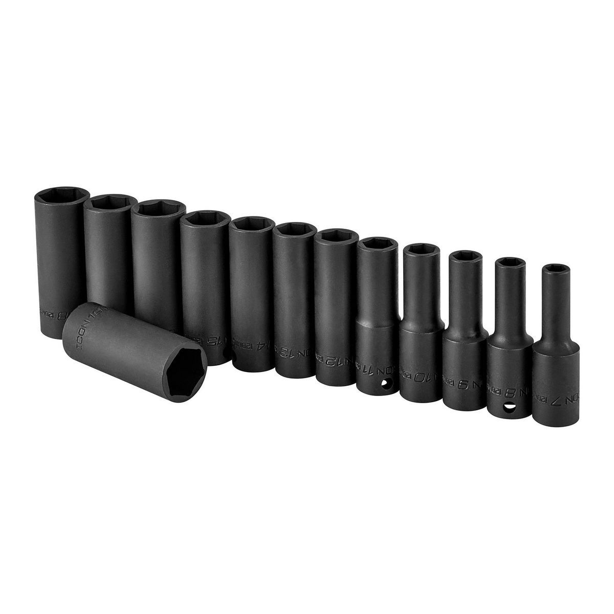 3/8 in. Drive Metric Professional Deep Impact Socket Set, 13-Piece