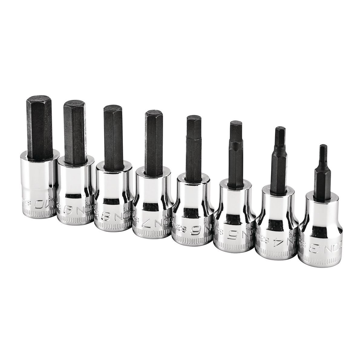 3/8 in. Drive Metric Professional Hex-Bit Socket Set, 8-Piece