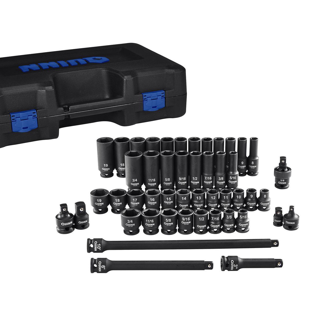 3/8 in. Drive SAE & Metric Master Impact Socket Set, 48 Piece