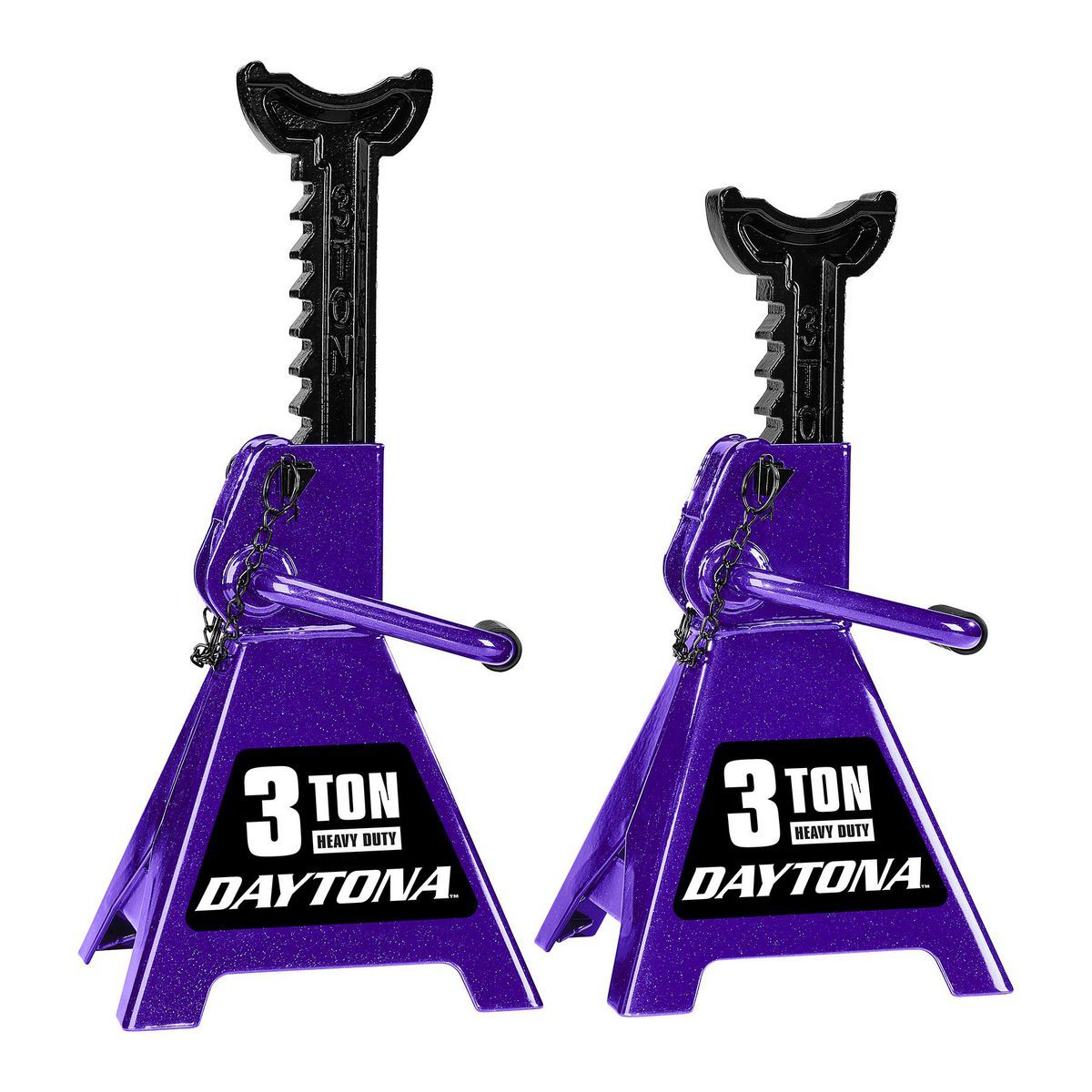 3 Ton Heavy Duty Ratcheting Jack Stands, Metallic Purple