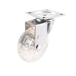 3 in. Clear Polyurethane Light Duty Swivel Caster