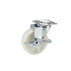 3 in. Nylon Light Duty Swivel Caster with Brake