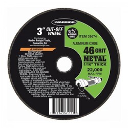 3 in. x 1/16 in. x 3/8 in. Metal Cut-off Wheel