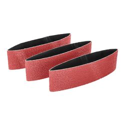 3 in. x 21 in., 50 Grit Sanding Belts with Zirconia Alumina Grain, 3-Pack