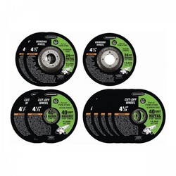 4-1/2 in. Metal/Masonry Grinding/Cut-off Wheel Assorted Set 10 Pc.