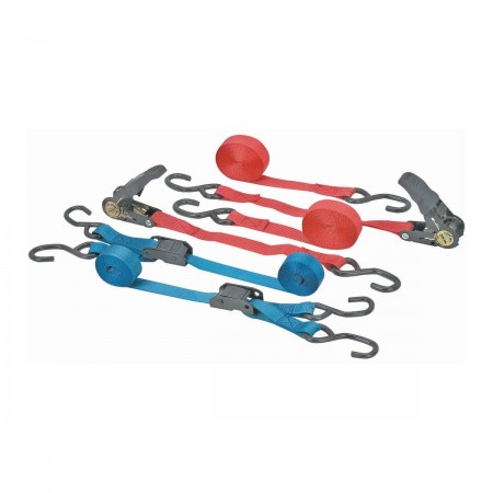 400/500 lb. Capacity Cam Buckle And Ratcheting Tie Down Assortment, 4 Pk.