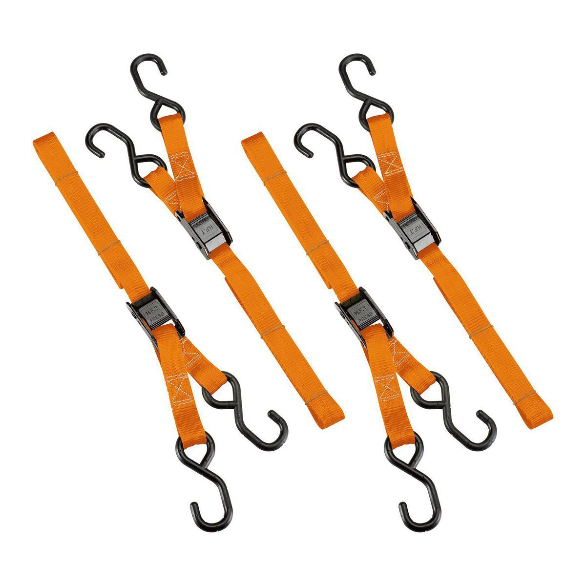400 lb. Capacity 6 ft. x 1 in. Cam Buckle Tie Downs, 4 Pack