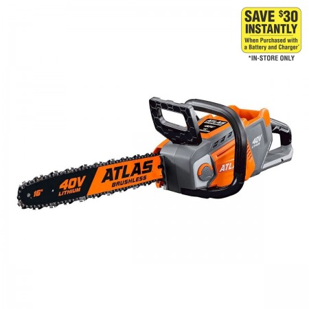 40v Lithium-Ion Cordless 16 in.  Brushless Chainsaw - Tool Only