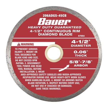 4-1/2 in. Continuous Rim Wet Cut Diamond Blade