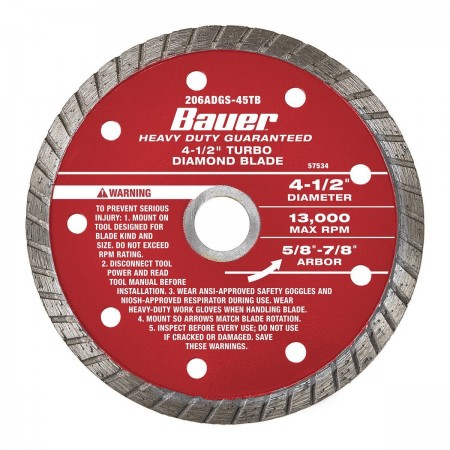 4-1/2 in. Turbo Diamond Blade