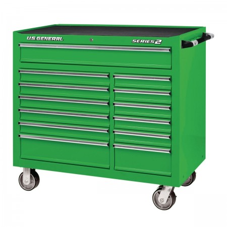 44 in. x 22 In. Double Bank Roller Cabinet, Green