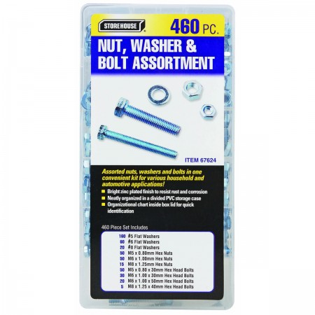 460 Piece Nut and Washer Assortment