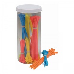 4 in. & 8 in. Fluorescent Cable Tie Assortment 500 Pk.