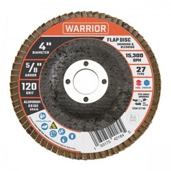 4 in. x 5/8 in. 120-Grit Type 27 Flap Disc with Fiberglass Backing and Aluminum Oxide Grain