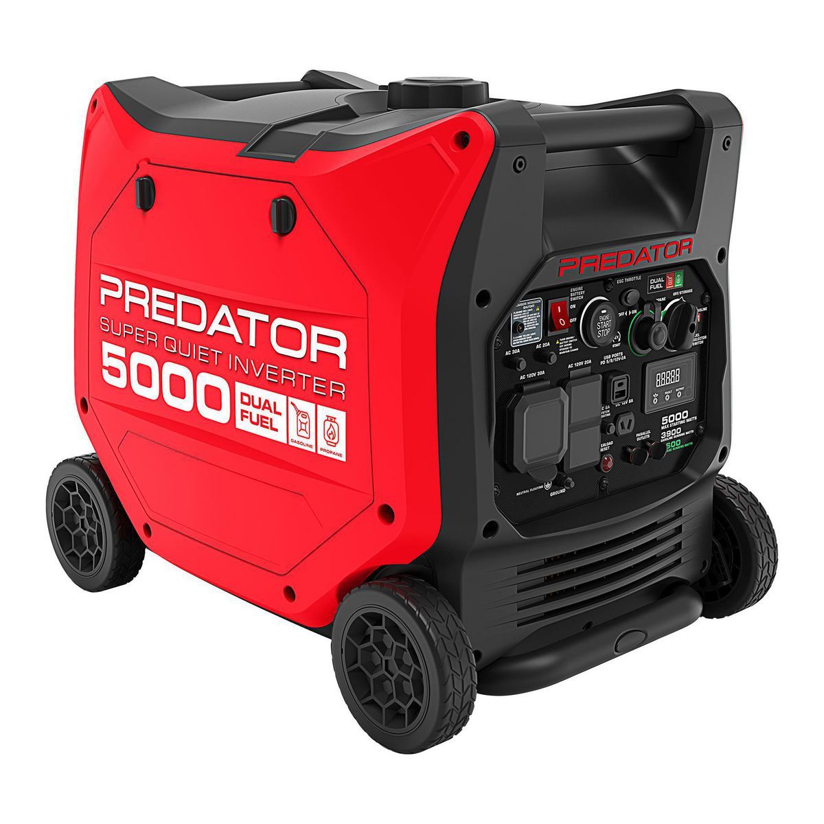 5000 Watt SUPER QUIET Dual-Fuel Inverter Generator with CO SECURE Technology, CARB