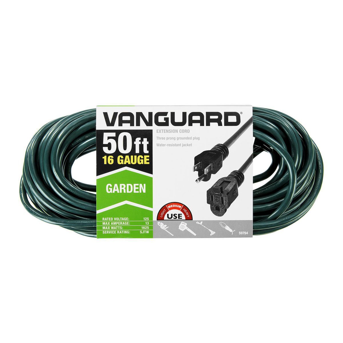 50 ft. x 16 Gauge Indoor/Outdoor Extension Cord, Green