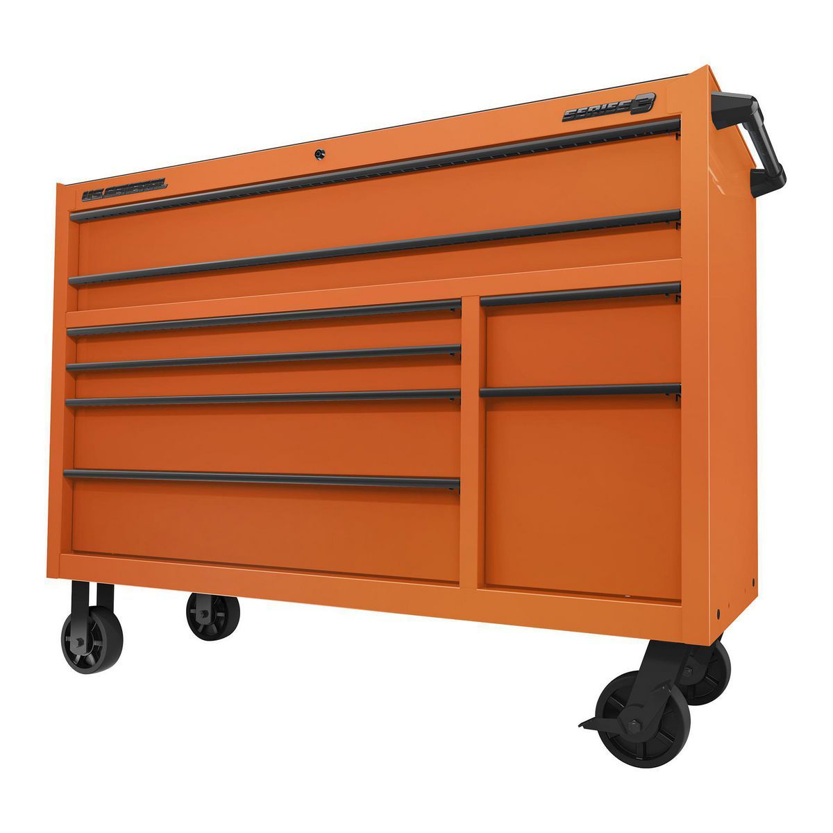 56 in. x 22 in. Roller Cabinet, Series 3, Orange