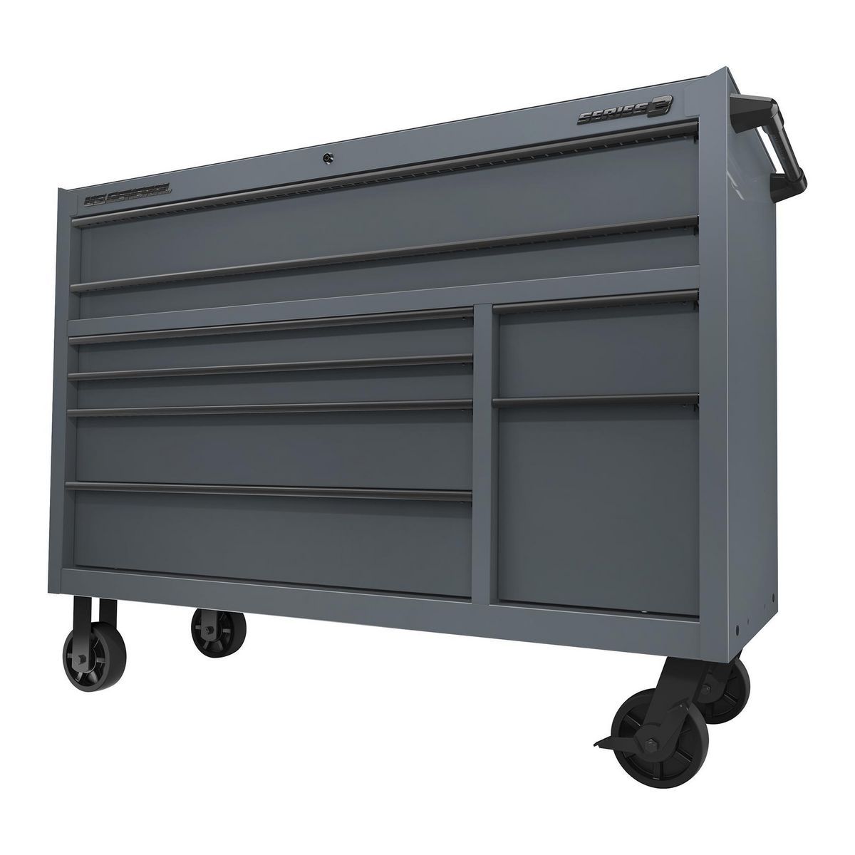 56 in. x 22 in. Roller Cabinet, Series 3, Slate Gray