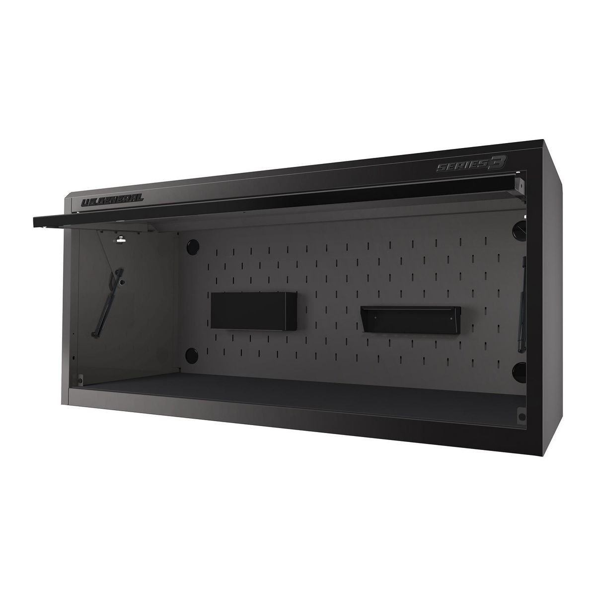 56 in. x 22 in. Work Center Hutch, Series 3, Black