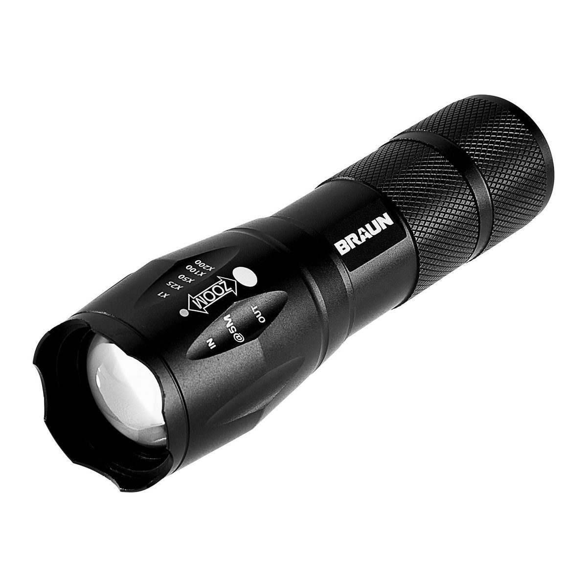 590 Lumen Tactical LED Flashlight, Black