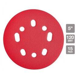 Bauer | 5 in. 120 Grit Hook and Loop Universal Pattern Sanding Discs