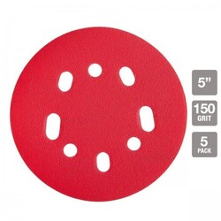 5 in. 150 Grit Hook and Loop Universal Pattern Sanding Discs, 5 Pk.