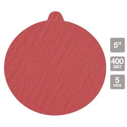 5 in., 400 Grit PSA Sanding Discs with Zirconia Alumina Grain, 5-Pack