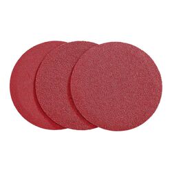 5 in. 60/80/120 Grit Cloth-backed PSA Sanding Discs, 3 Pc.