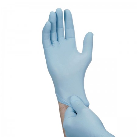 5 mil Nitrile Powder-Free Gloves, 100 Pc. Large Light Blue