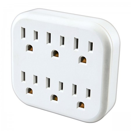 6 Outlet Grounded Adapter