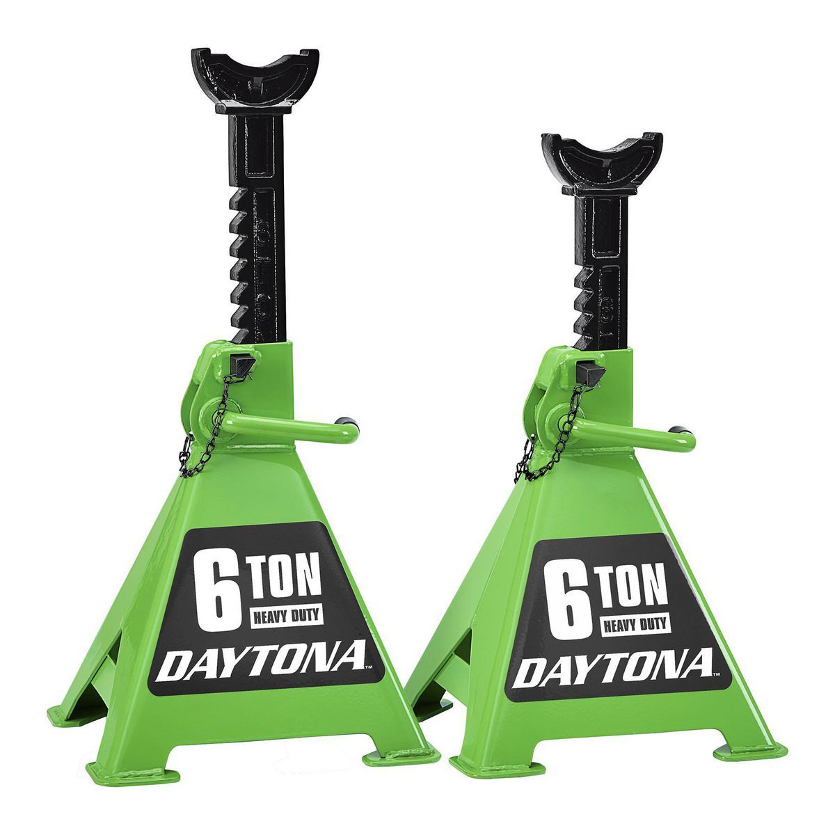 6 Ton Heavy Duty Ratcheting Jack Stands, Green