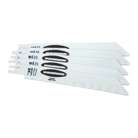 6 in. 24 TPI Metal Cutting Bi-metal Reciprocating Saw Blades, 5 Pk.