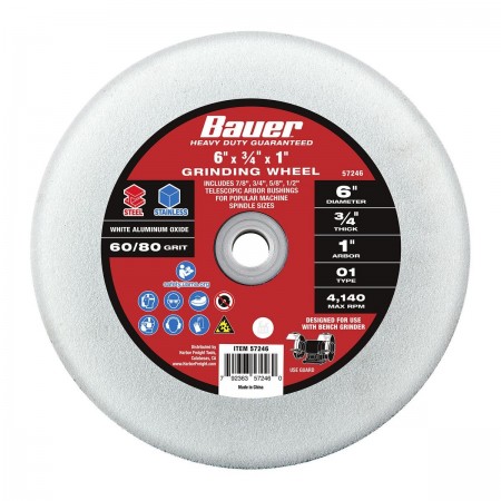 6 in. x 3/4 in. x 1 in. Bench Grinding Wheel