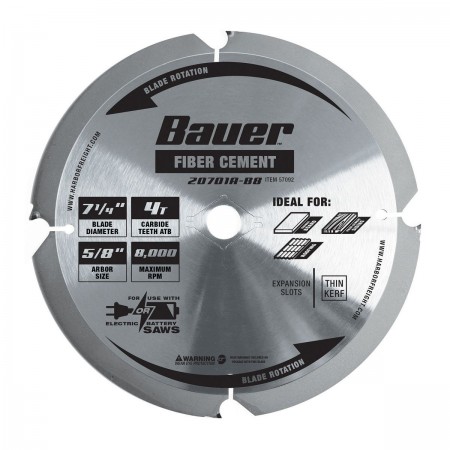 7-1/4 in. 4T PCD Fiber Cement Circular Saw Blade