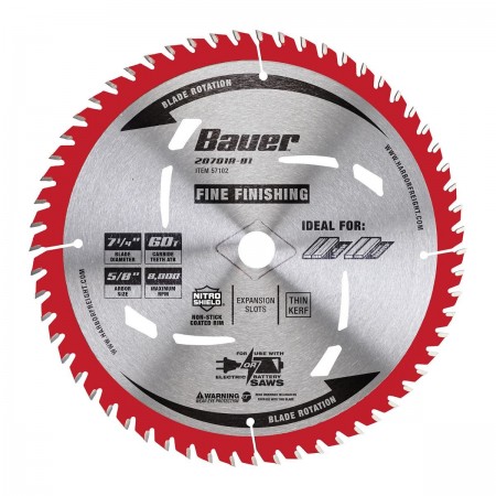 7-1/4 in. 60T Fine Finishing  Circular Saw Blade