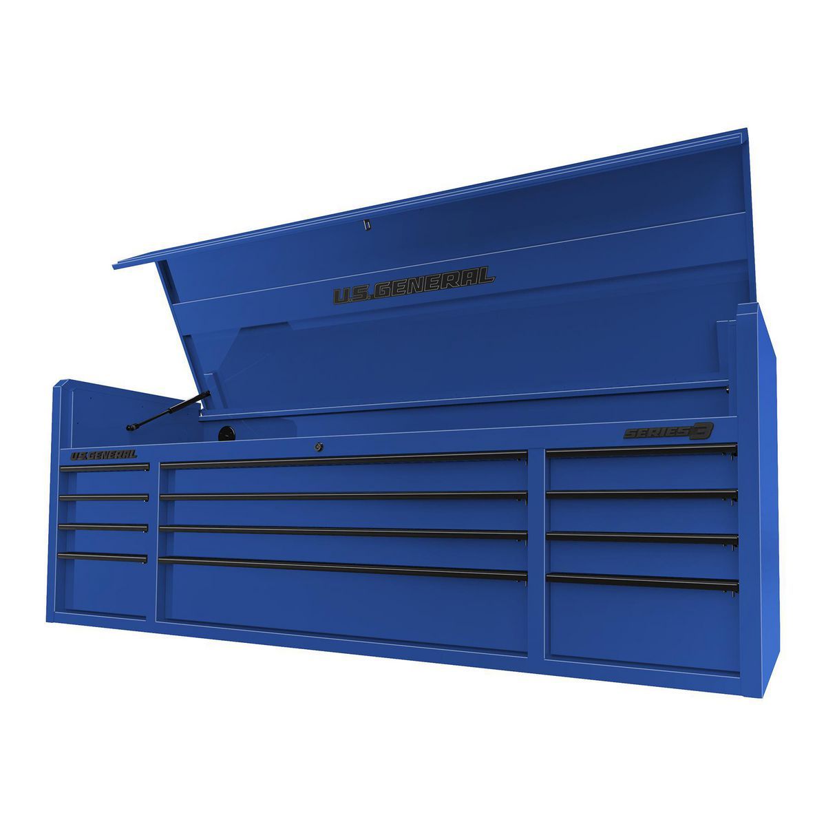 72 in. x 22 in. Triple Bank Top Chest, Series 3, Blue